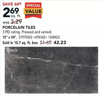 RONA Porcelain tiles offer
