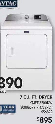 RONA Maytag 7 cu. ft. dryer offer