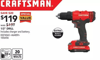 RONA Craftsman 1/2" drill offer