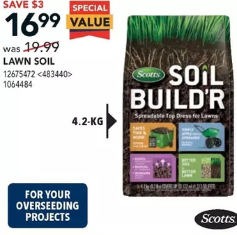 RONA Scotts lawn soil offer