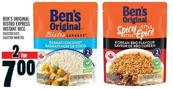 Metro Ben's original bistro express instant rice offer