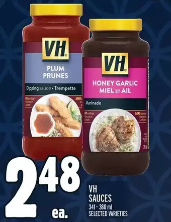 Metro Vh sauces offer