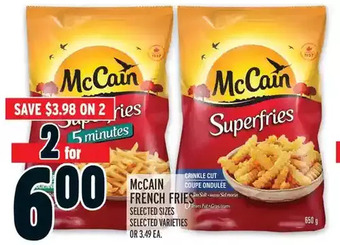 Metro Mccain french fries offer