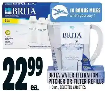 Metro Brita water filtration pitcher or filter refills offer