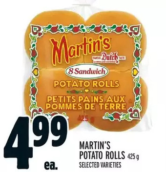 Metro Martin's potato rolls offer