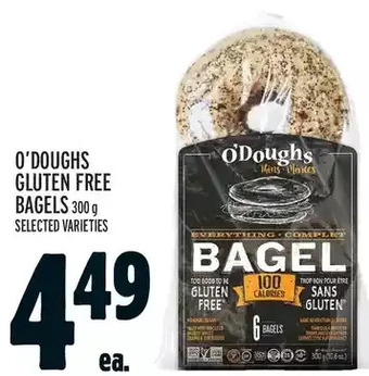 Metro O'doughs gluten free bagels offer