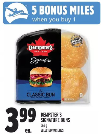 Metro Dempster's signature buns offer