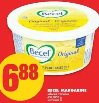 No Frills Becel Margarine 637/850g offer