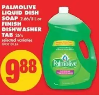 No Frills Palmolive Liquid Dish Soap 2.66/5L or Finish Dishwasher Tab 26's offer