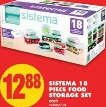 No Frills Sistema 18 Piece Food Storage Set offer
