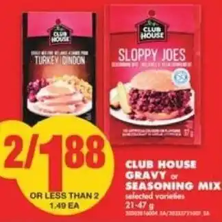 No Frills Club House Gravy or Seasoning Mix 21-47g offer