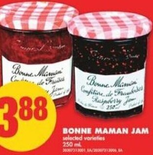 No Frills Bonne Maman Jam 250ml offer