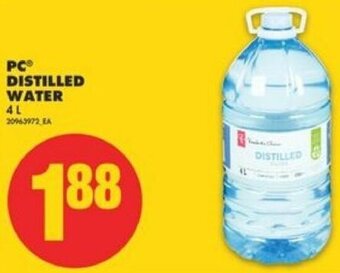 No Frills PC Distilled Water 4L offer