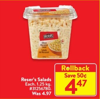 Walmart Reser's salads offer