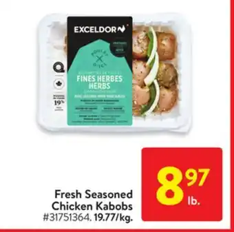 Walmart Fresh seasoned chicken kabobs offer