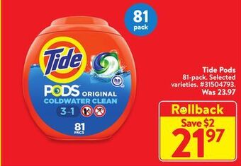 Walmart Tide pods offer