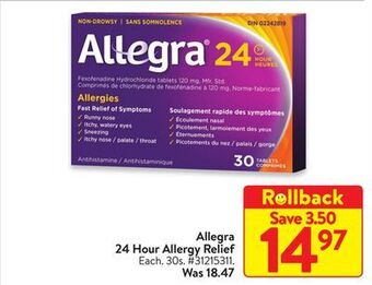 Walmart Allegra 24 hour allergy relief offer