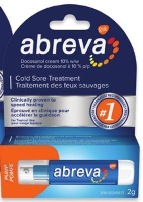 Walmart Abreva cream or pump cold sore treatment offer