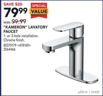 Lowe's Allen + roth "kameron" lavatory faucet offer