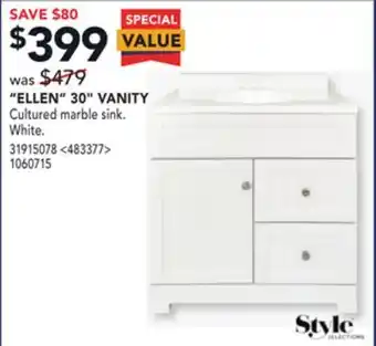 Lowe's Style selections "ellen" 30" vanity offer