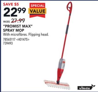 Lowe's Vileda "promist max" spray mop offer