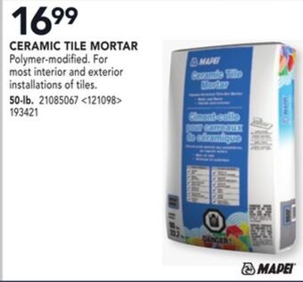 Lowe's Mapei ceramic tile mortar offer