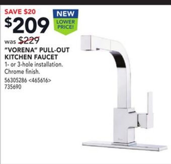 Lowe's Pfister "vorena" pull-out kitchen faucet offer