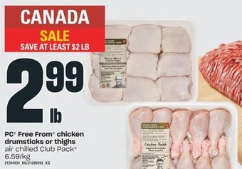 Independent Grocer Pc® free from® chicken drumsticks or thighs offer