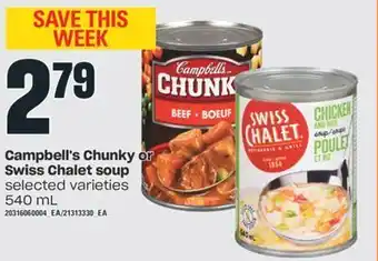 Independent Grocer Campbell's chunky or swiss chalet soup, 540 ml offer