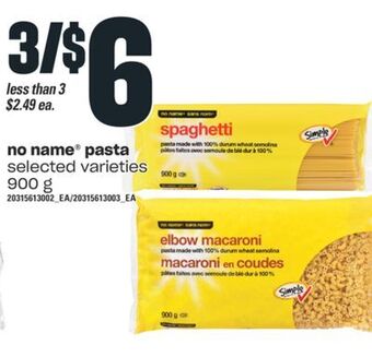 Independent Grocer No name® pasta, 900 g offer