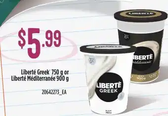 Independent Grocer Liberté greek®, 750 g or liberté méditerranée®, 900 g offer