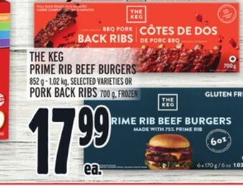Metro The keg prime rib beef burgers offer