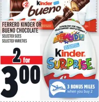 Metro Ferrero kinder or bueno chocolate offer