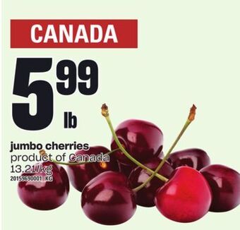 Loblaws Jumbo cherries offer
