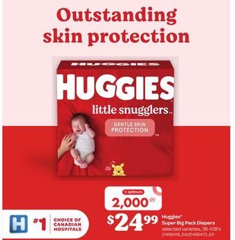Loblaws Huggies® super big pack diapers, 36-108's offer