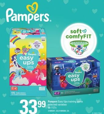 Loblaws Pampers easy ups training pants, 86-112's offer