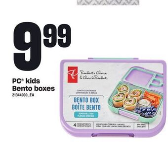 Loblaws Pc® kids bento boxes offer