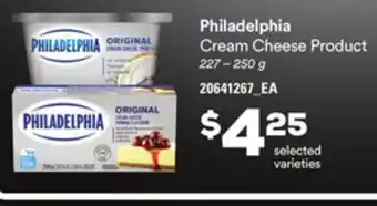 Loblaws Philadelphia cream cheese product, 227–250 g offer