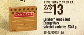 Loblaws Larabar™ fruit & nut energy bars, 5x45 g offer