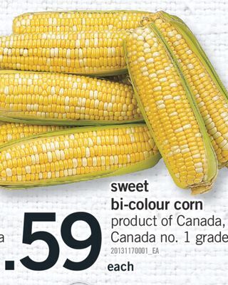 Fortinos Sweet bi-colour corn offer