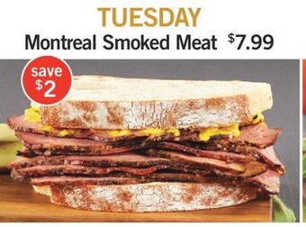 Fortinos Montreal smoked meat offer
