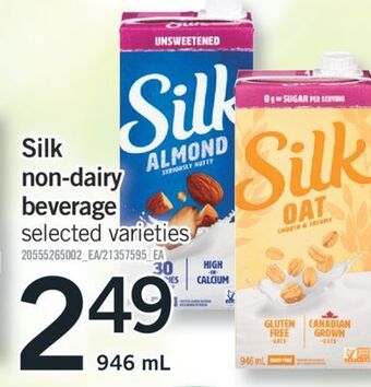 Fortinos Silk non-dairy beverage, 946 ml offer