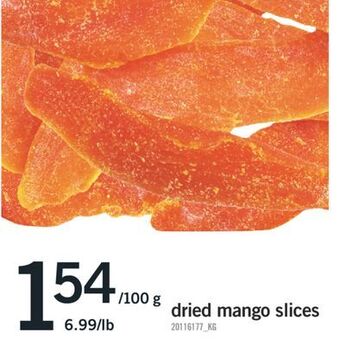 Fortinos Dried mango slices offer