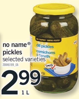 Fortinos No name® pickles, 1 l offer