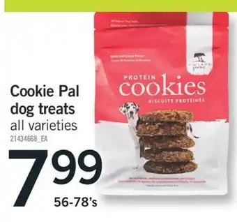 Fortinos Cookie pal dog treats, 56-78's offer