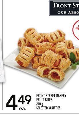 Metro Front street bakery fruit bites offer