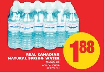 No Frills Real canadian natural spring water, 24x500 ml offer