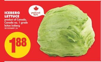 No Frills Iceberg lettuce offer