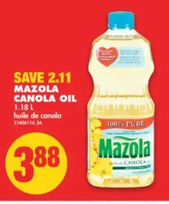 No Frills Mazola canola oil, 1.18 l offer