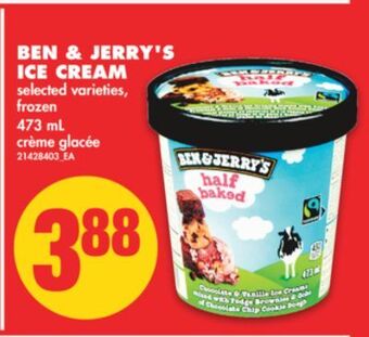 No Frills Ben & jerry's ice cream, 473 ml offer